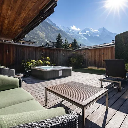 Apartamento Au Bon Coin - Luxury Hidden Haven, Mont Blanc View, Hot Tub And Garden
